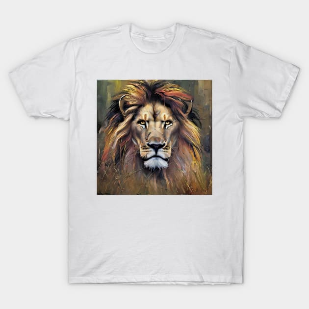 wild lion T-Shirt by bogfl